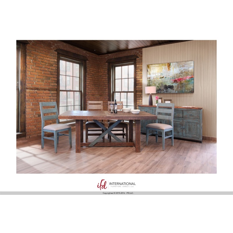 Antique Teal Dining Table