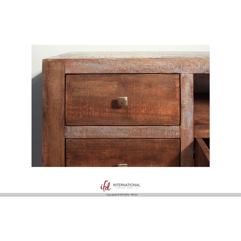52in Tv Stand W 2 Glass Doors 2 Drawers Ifd560stand 52