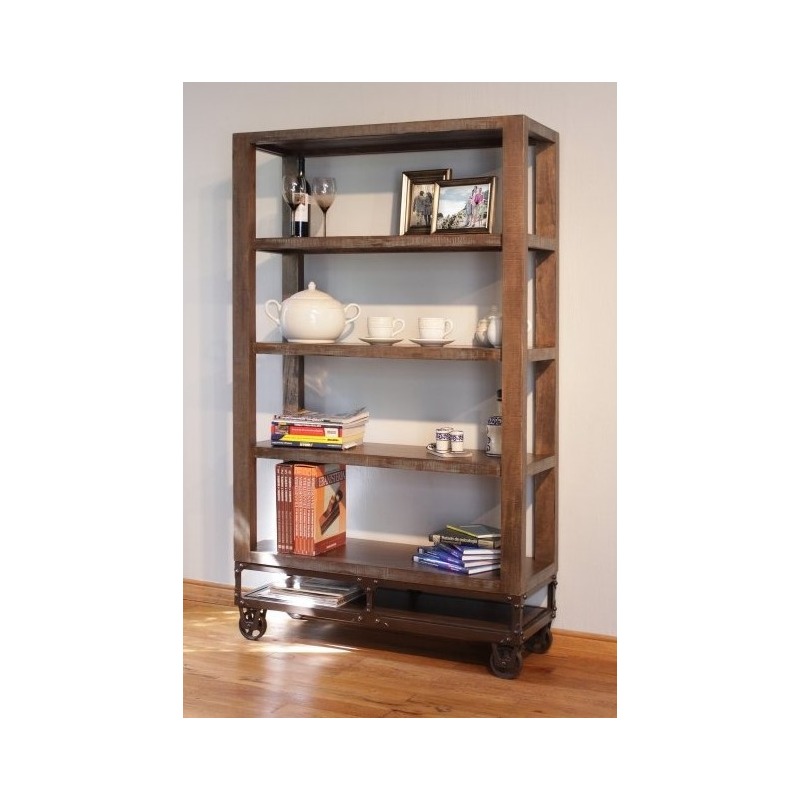Urban Gold 70" Bookcase with 4 Shelves & Casters by Artisan Home