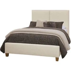 Joinery-Washed White Oak Ivory Cream Upholstered Rails & - Queen/King