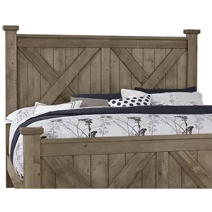 Cool Rustic-Stone Grey X Headboard