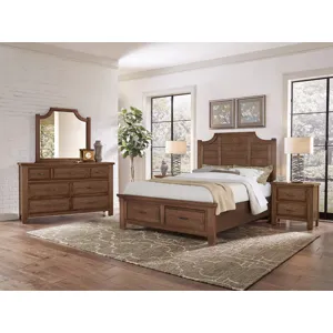 Maple Road-Antique Amish King Slat Poster Headboard