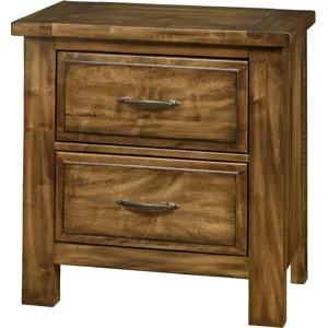 Maple Road-Antique Amish Night Stand - 2 Drawer