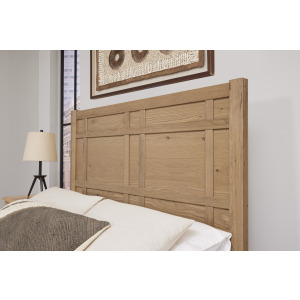 Custom Express-Clear Oak Architectural Headboard - Queen