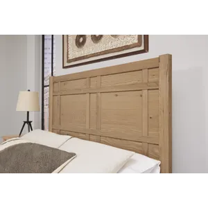 Custom Express-Clear Oak Architectural Headboard - Queen
