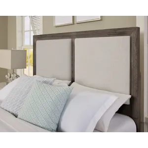 Custom Express-Driftwood Grey Upholstered Headboard - Queen