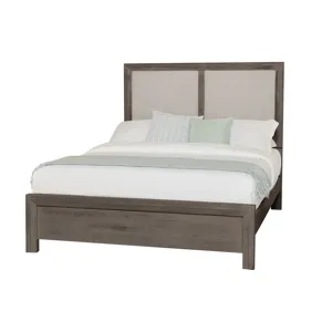 Custom Express-Driftwood Grey Upholstered Footboard - King