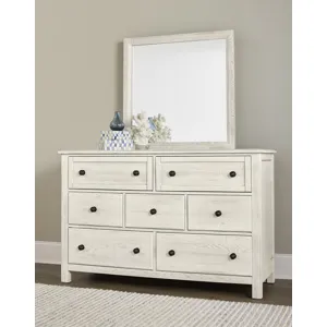 Custom Express-Weathered White Dresser 7 Drawer