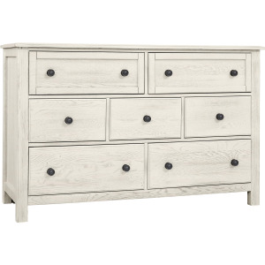 Custom Express-Weathered White Dresser 7 Drawer