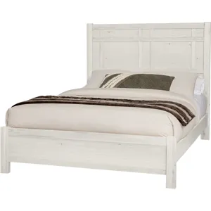 Custom Express-Weathered White Architectural Bed - Queen