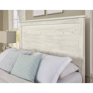 Custom Express-Weathered White Farmhouse Headboard - Queen