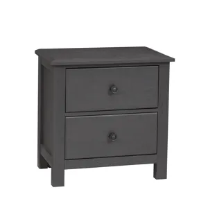 Custom Express-Graphite Night Stand 2 Drawer