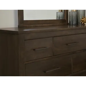 Crafted Cherry-Dark Dresser 7 Drawer