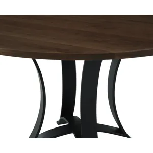 Crafted Cherry Dining-Dark 48 Inch Round Table W Metal Base