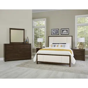 Crafted Cherry-Dark Dresser 7 Drawer