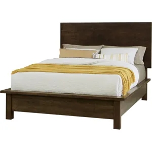 Crafted Cherry-Dark Ben's Plank Headboard - Queen