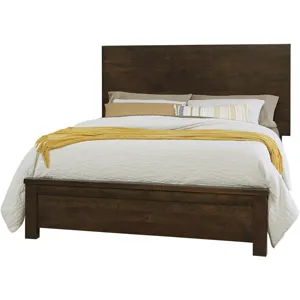 Crafted Cherry-Dark Ben's Plank Headboard - Queen