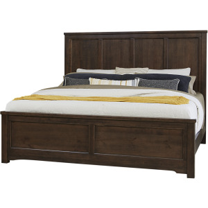Crafted Cherry-Dark Six Panel Bed - California King