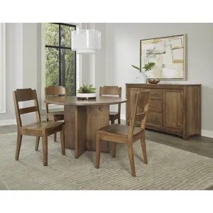 Crafted Cherry Dining-Medium 48 Inch Round Table W Wood Base