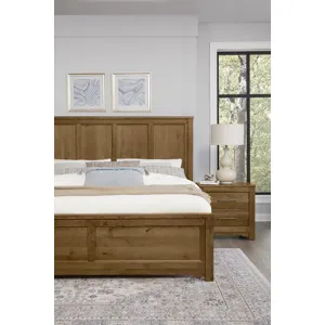 Crafted Cherry-Medium Ben's Six Panel Headboard - Queen