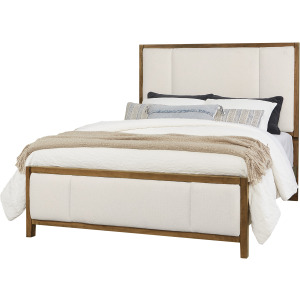 Crafted Cherry-Medium Upholstered Bed - King
