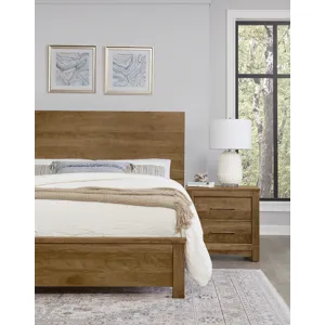 Crafted Cherry-Medium Ben's Plank Headboard - Queen
