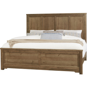 Crafted Cherry-Medium Six Panel Bed - California King