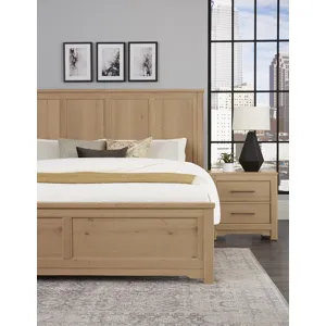 Crafted Cherry-Bleached Ben's Six Panel Headboard - Queen