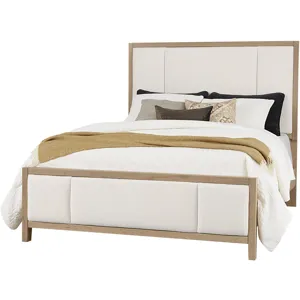 Crafted Cherry-Bleached Erin's Upholstered Footboard - Queen