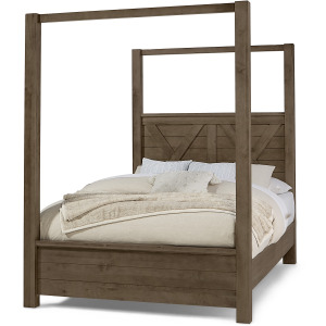 Cool Rustic-Mink Poster Bed - King