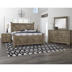 King X Headboard, Stone Grey