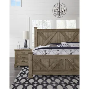 King X Headboard, Stone Grey