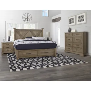 King X Headboard, Stone Grey