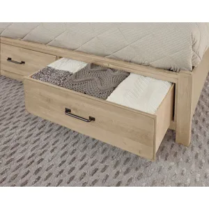 Cool Rustic-Clear Maple Storage Footboard - Queen