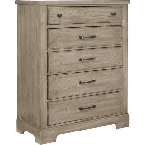 Cool Rustic-Clear Maple Chest 5 Drawer