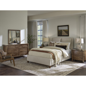 Pure Maple-Maple Syrup Sandstone Upholstered Footboard - King