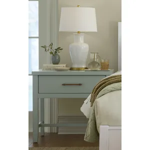 Pure Maple-Sage Bedside Table 1 Drawer