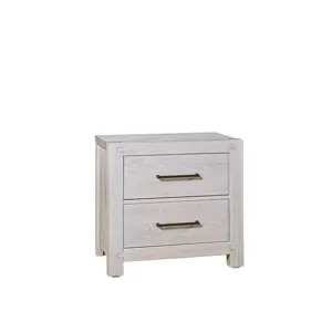 Joinery-Washed White Oak Night Stand 2 Drawer