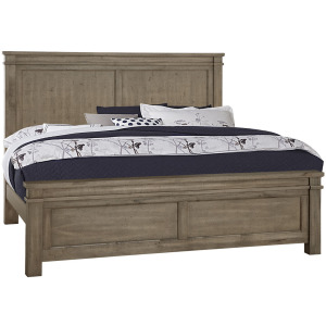 Cool Rustic King Mansion Bed -Stone Grey