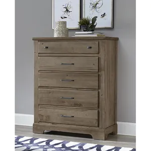 5 Drawer Chest, Stone Grey