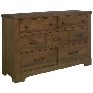 Cool Rustic 7 Drawer Dresser - Amber