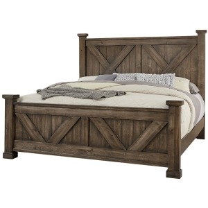 Cool Rustic-Mink X Bed With X Footboard