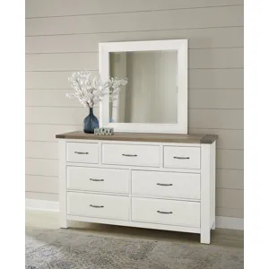 Maple Road-Two Tone Triple Dresser - 7 Drawer