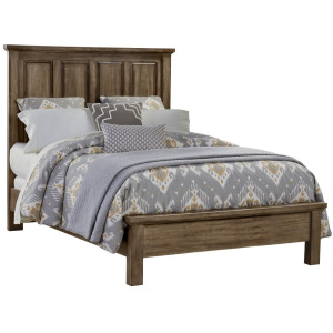 Maple Road-Maple Syrup Queen Mansion Bed With Low Profile Footboard