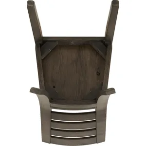 Dovetail Dining-Aged Grey Horizontal Slat Side Chair