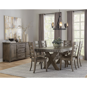 Dovetail Dining-Aged Grey Dovetail Table Top 96 1/2