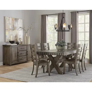 Dovetail Dining-Aged Grey Dovetail Table Top 96 1/2"