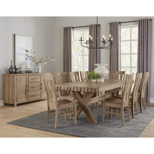 Dovetail Dining-Bleached White Dovetail 96" Dining Table