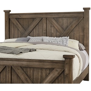 Cool Rustic King X Headboard - Mink