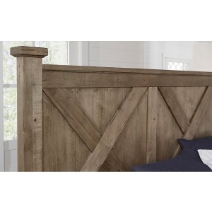 Cool Rustic-Stone Grey X Headboard